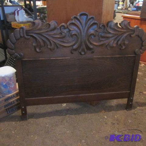 Antique Oak Headboard