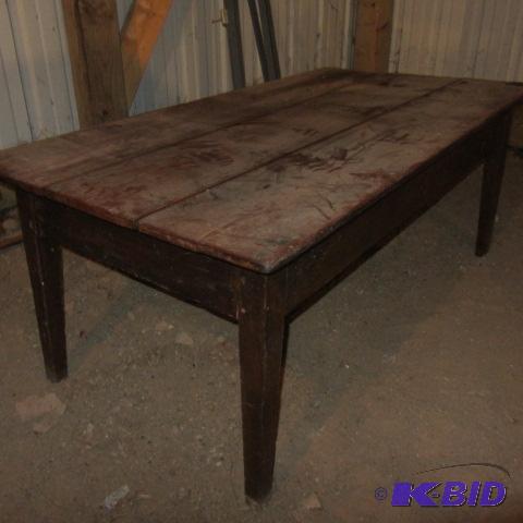 Plank Top Antique Table