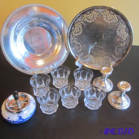 Silver-plate, Crystal Glasses