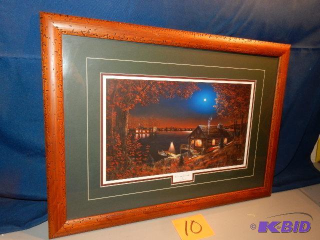lot 10 image: Evening Serenity by Jim Hansel. 29in x 21 in....