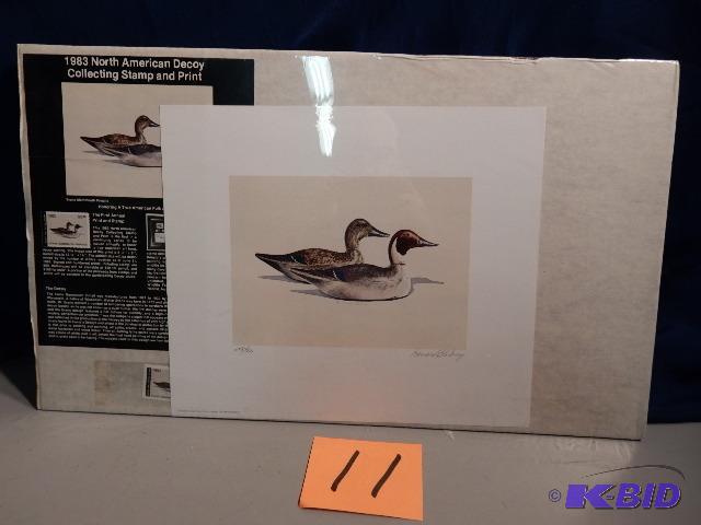 lot 11 image: 1983 north American Decoy Collecting Stamp an...