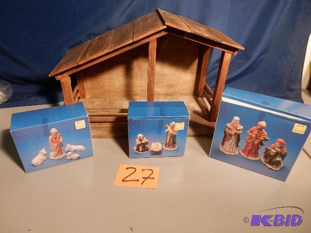 lot 27 image: Nativity Scene and characters in their origin...