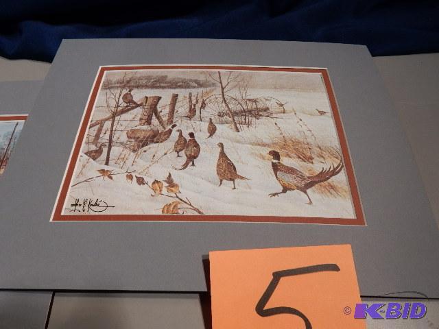 lot 5 image: Les Kouba print.. 14in x 11in.. Matted...