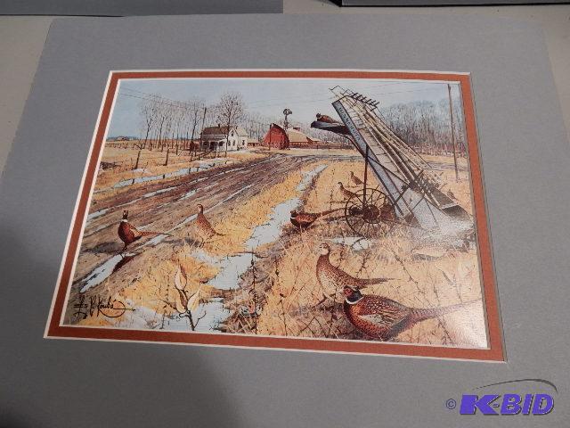 lot 6 image: Les Kouba print.. 14in x 11in.. Matted...