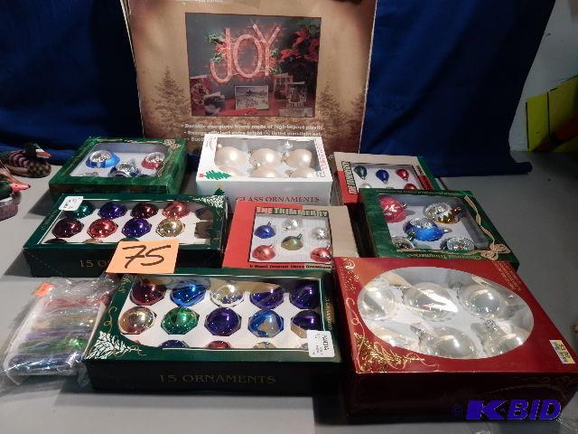 lot 75 image: Misc. Christmas decorations as pictured....