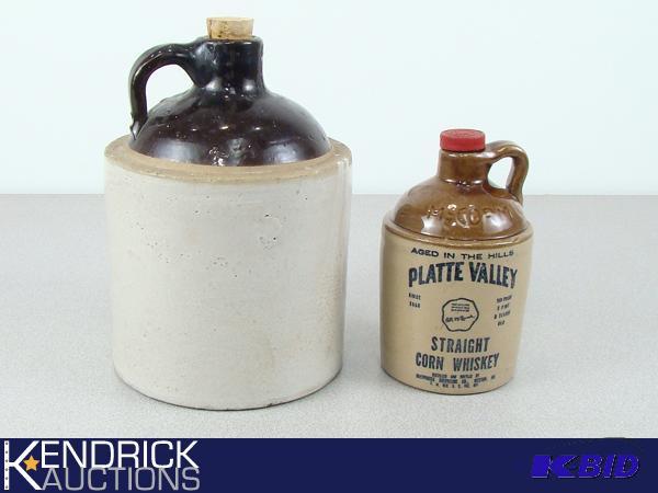 2 Antique Stone Ware Jugs