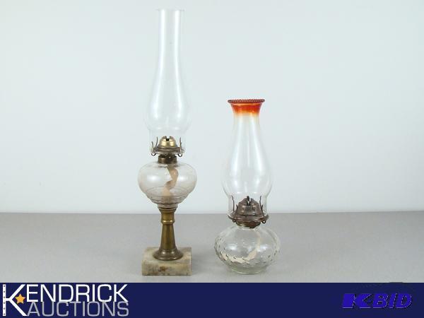 2 Antique Oil Lamps