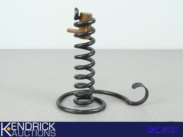 Antique Iron Courting Candle Holder