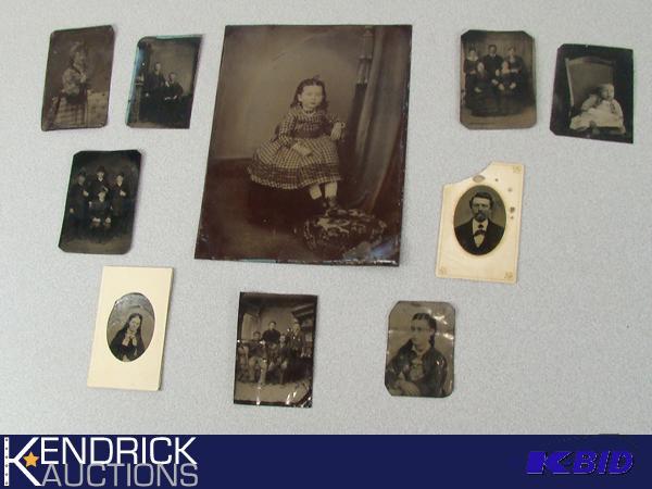 Lot of 10 Tin Photos