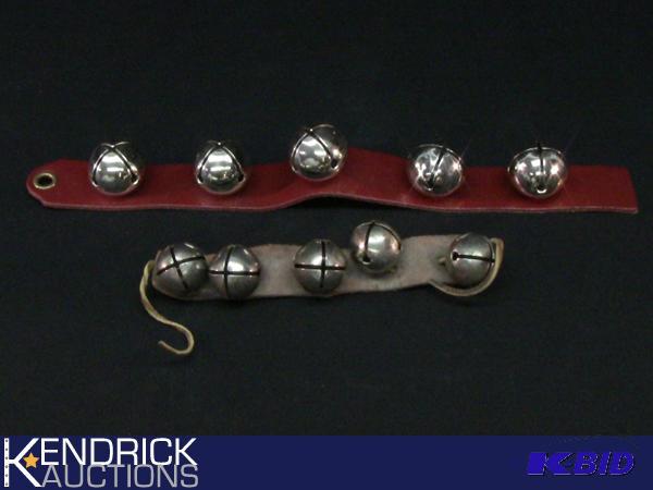 2 Leather Strands of Authentic Sleigh Bells