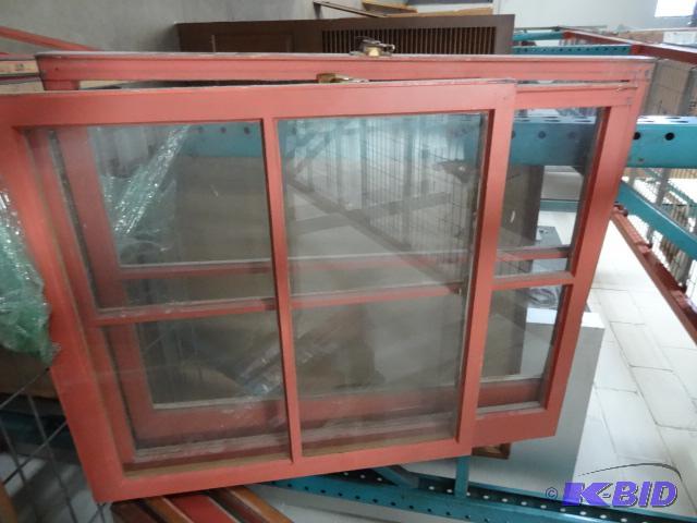 lot 113 image: 3 Vintage Wood Windows...