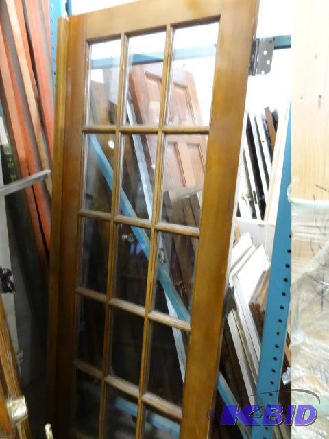 lot 123 image: 30 X 79 Wood Door with 15 Glass Panels...