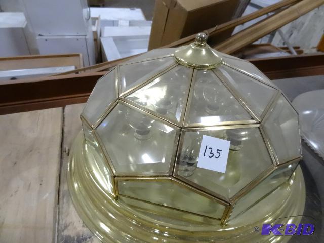 lot 135 image: Brass Finish Ceiling Light...