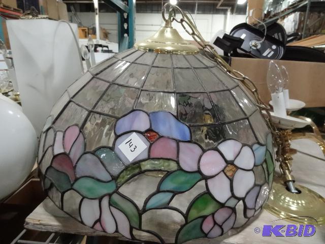 lot 143 image: Stained Glass Ceiling Light...