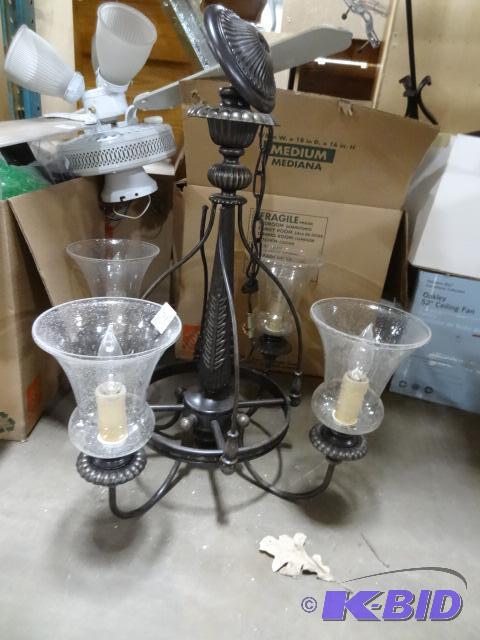 lot 146 image: Decorative 4 Bulb Chandelier...