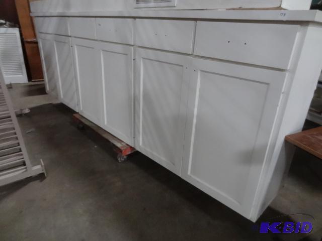 lot 158 image: Wood Floor Cabinet, 6 Doors, 6 Drawer, 115 X ...