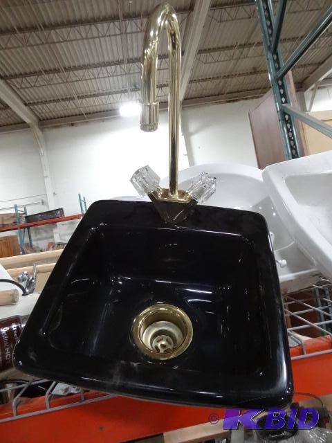 lot 175 image: Black Plastic Hand Wash or Bar Sink...