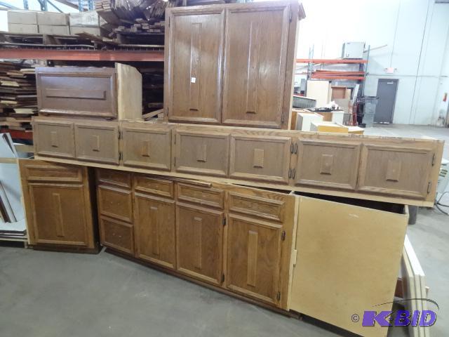 lot 18 image: 8 Piece Kitchen Cabinet Set. Includes Kitchen...