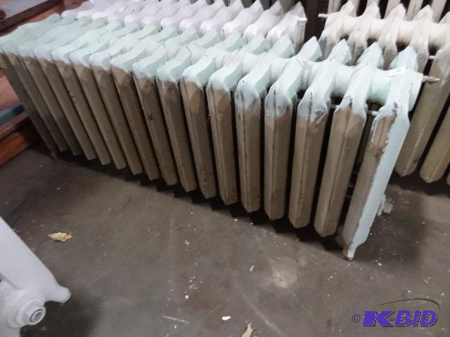lot 28 image: 17 Fin Cast Iron Radiator 51 X 12 X 20...