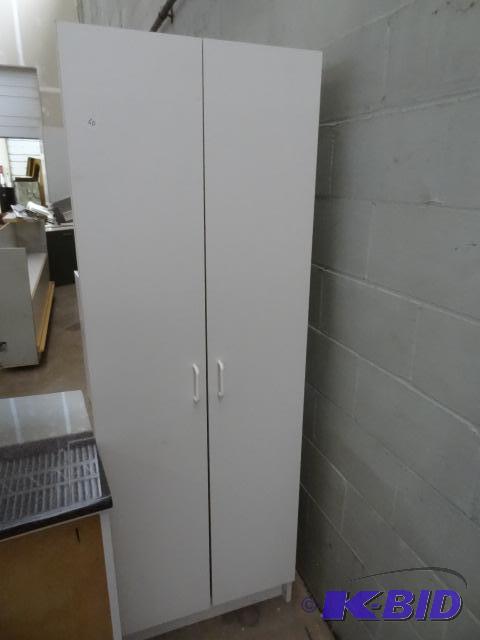 lot 60 image: 2 Door Laminate Cabinet. No Shelves 24 X 16 X...