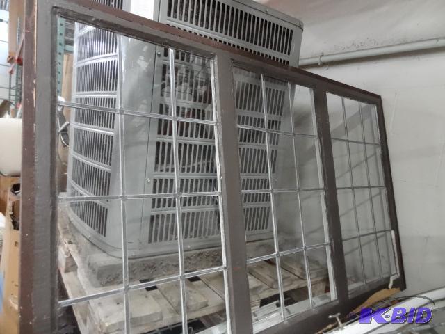 lot 76 image: Vintage Lead Glass Window 56 X 35...
