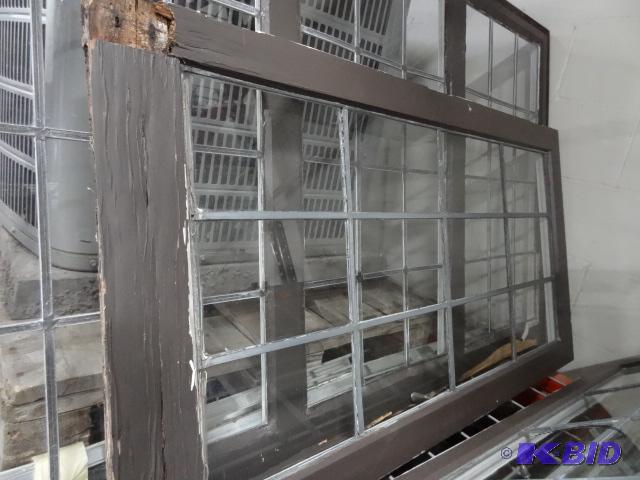 lot 77 image: Vintage Lead Glass Window 24 X 45...