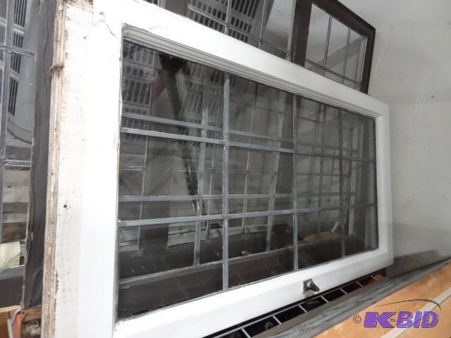 lot 78 image: Vintage Lead Glass Window 24 X 45...