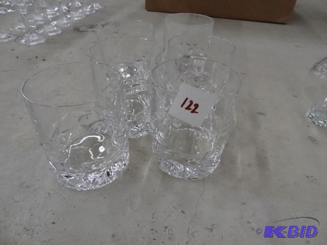 6 Crystal Water Glasses...