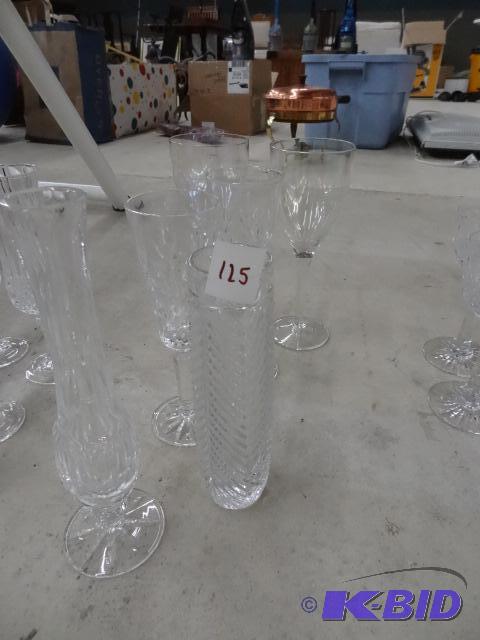 2 Crystal Vases. 2 Crystal Glasses. 2 Drink G...