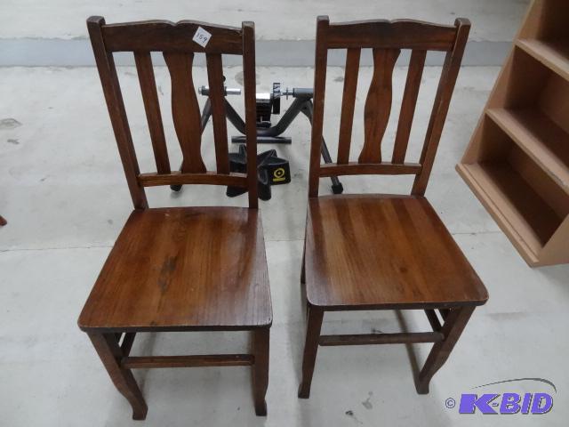 2 Vintage Wood Chairs...