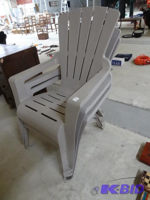 3 Stacking Patio Chairs...