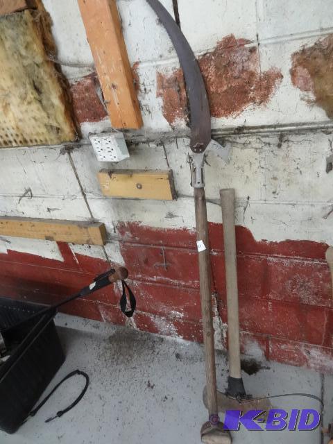 Pole Saw and Souble Head Axe...