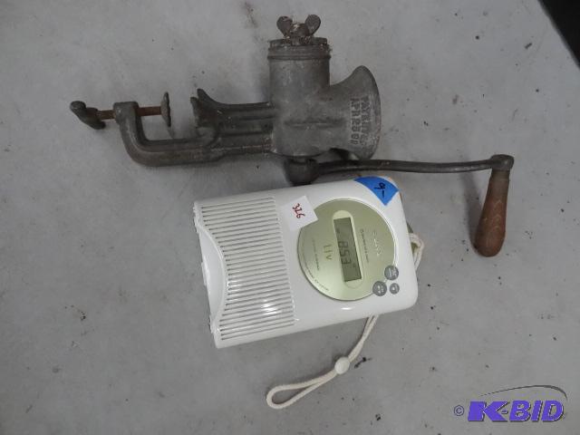 Vintage Meat Grinder, In Shower AM FM Clock R...
