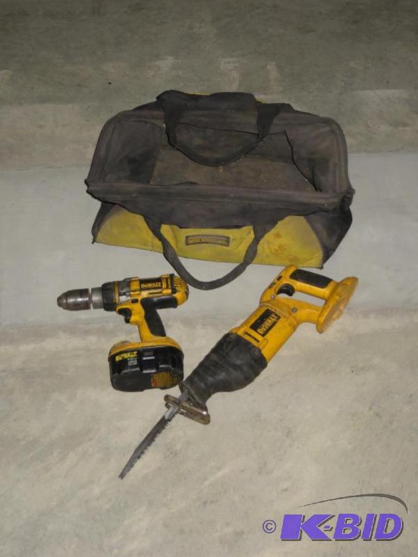 Dewalt Sawzall and drill. Working battery. In...