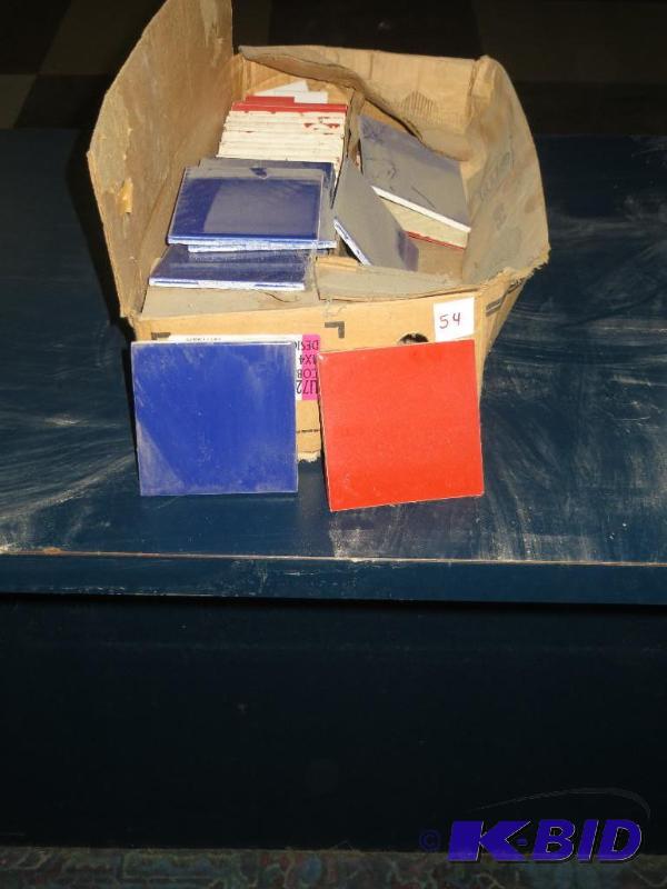 4 x 4 blue dyed ceramic tile. Qty 50...