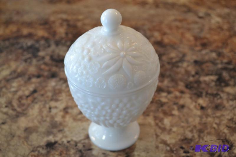 lot 21 image: Milk Glass...