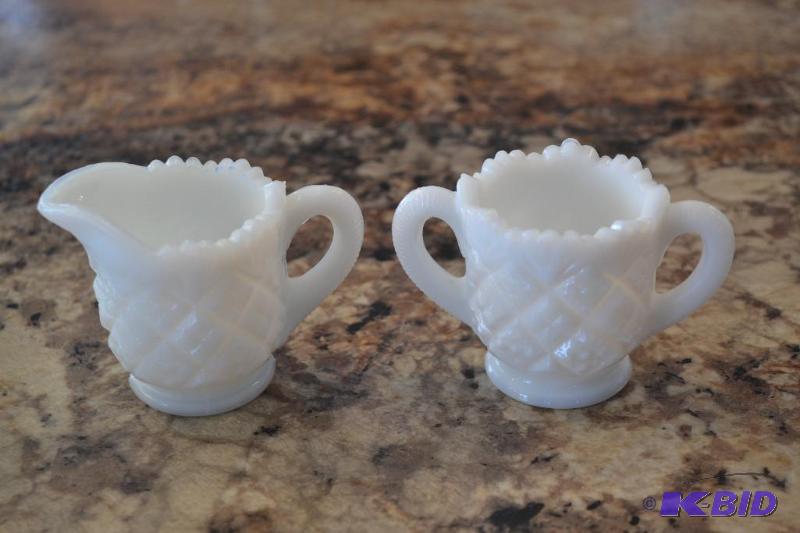 lot 24 image: Milk Glass...