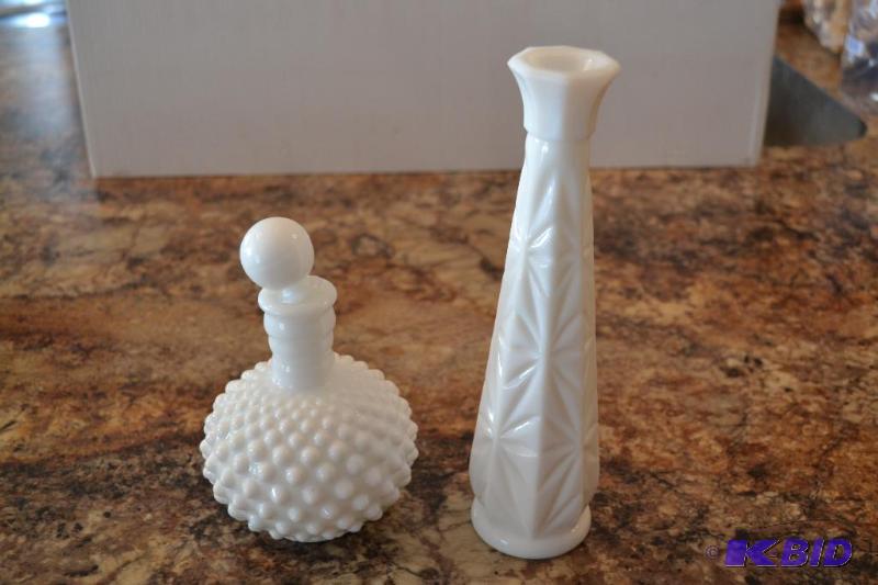 lot 32 image: Milk Glass...