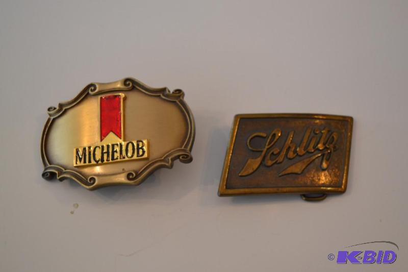 lot 47 image: MichelobSchlitz&nbspbelt buckles...