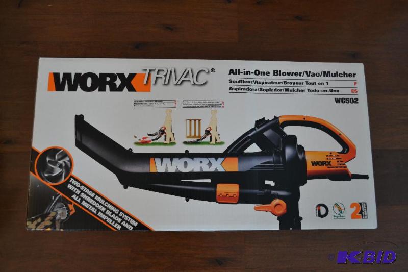 lot 60 image: WORX...TRIVAC...MulcherVacBlower  Brand ne...