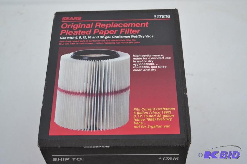 lot 8 image: WetDry Vac filter