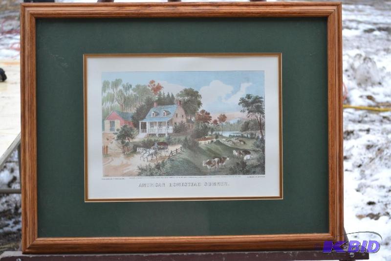 lot 89 image: Print depicting summer....