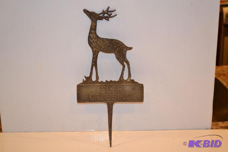 lot 93 image: Metal Deer crossing sign for the garden....