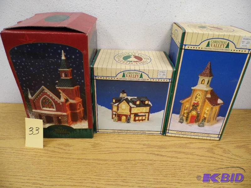 3 Piece Christmas Village