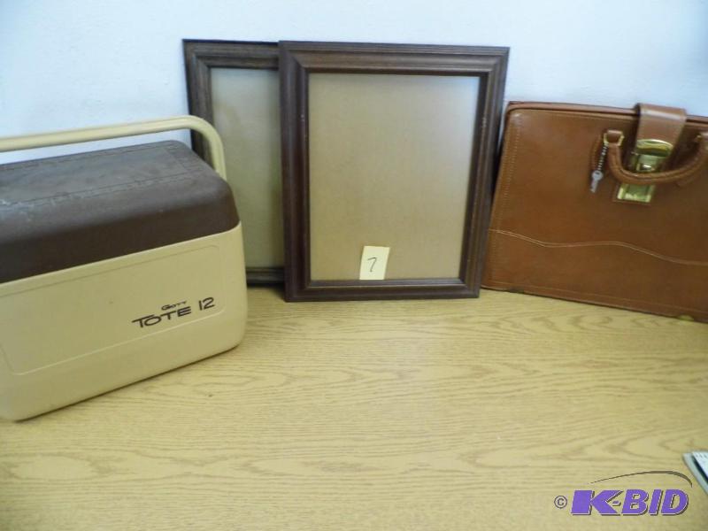 Frames, Cooler, Leather Brief Case