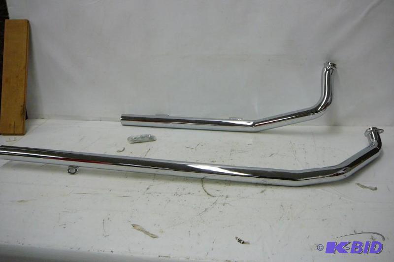 lot 11 image: Samson chrome exhaust motorcycle pipes made i...