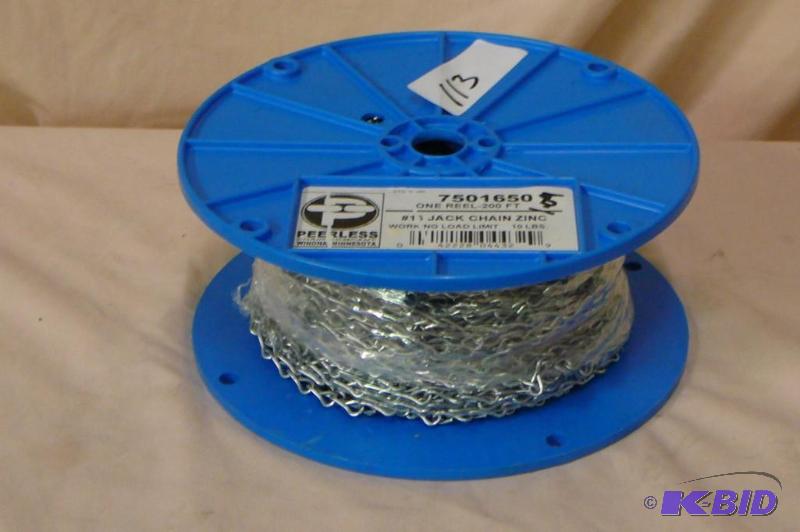 lot 113 image: Peerless #16 jack chain zinc working load lim...