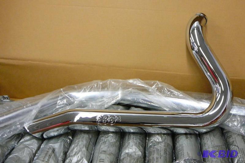 lot 12 image: Samson chrome exhaust motorcycle pipes made i...