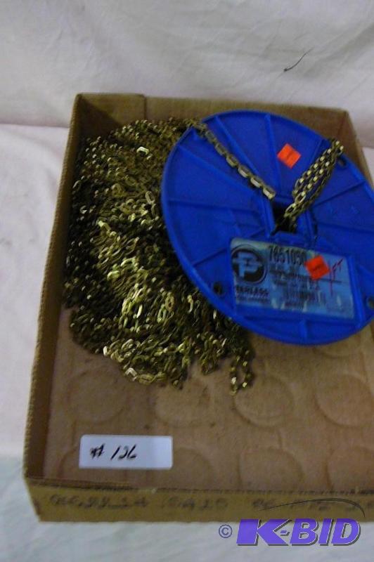 lot 126 image: Peerless 10 plumbers chain brass working loa...