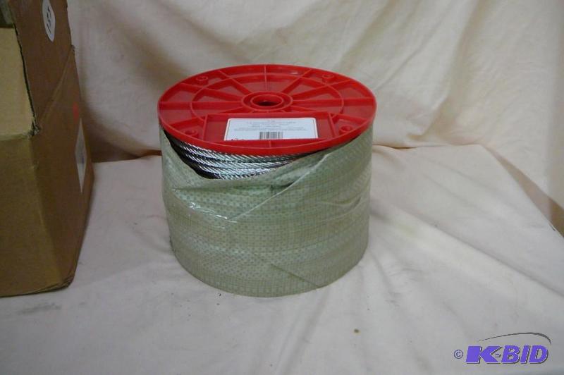 lot 133 image: 316  -7x19 galvanized cable approx ...